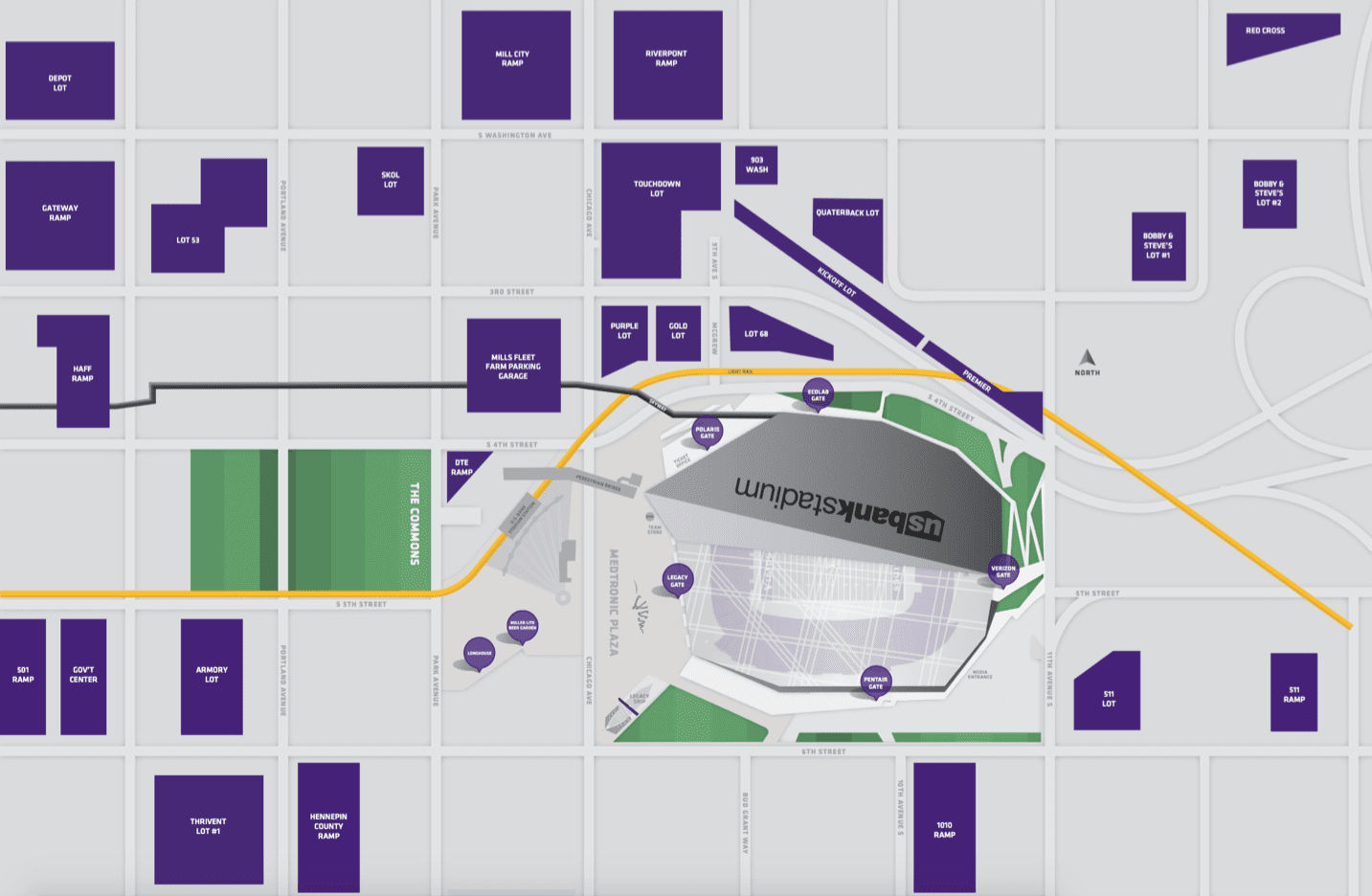 Minnesota Vikings Us Bank Stadium Seating Chart