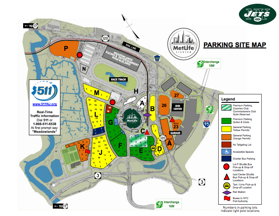 MetLife Stadium Parking | Maps, Permits & Tips