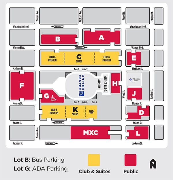 United Center Parking Lot Map
