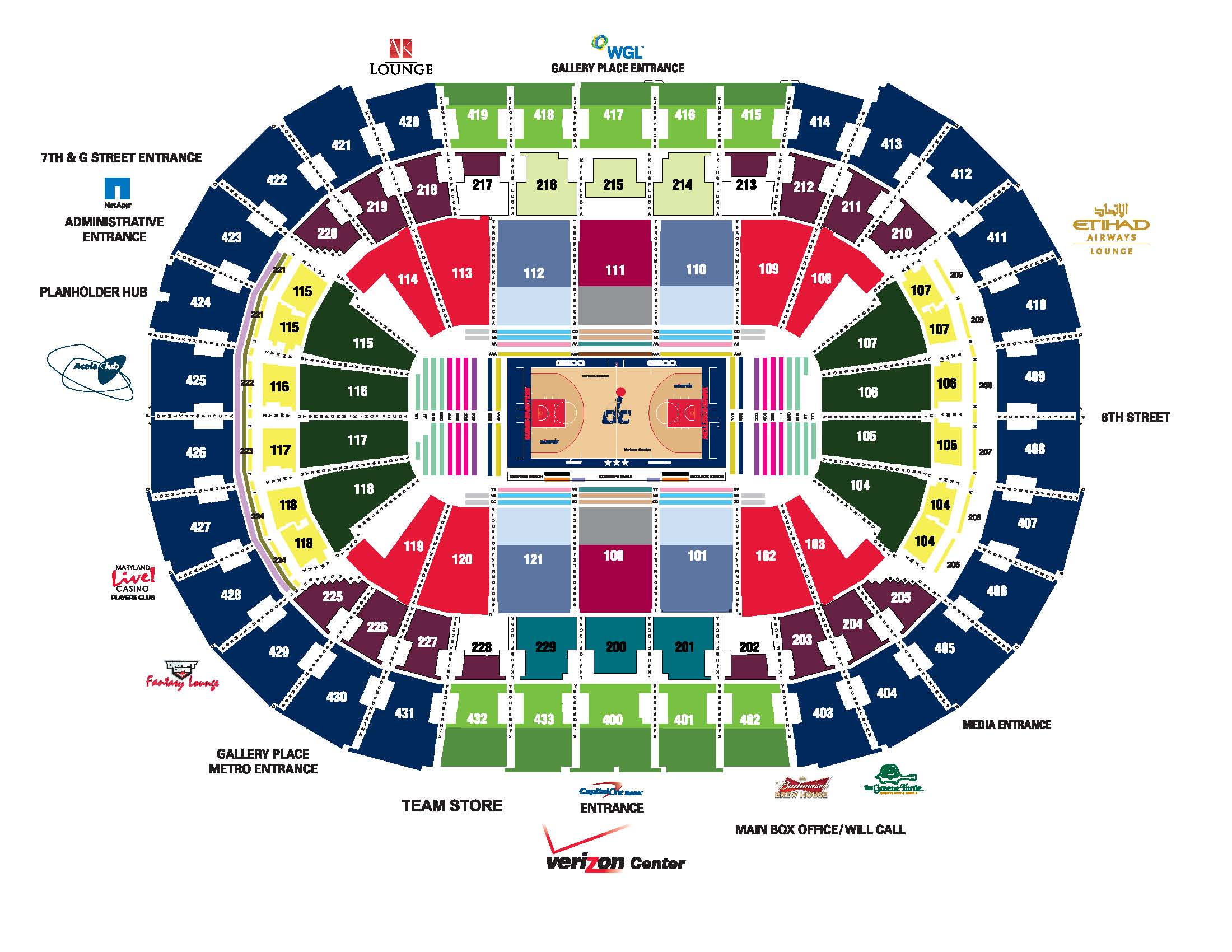 newwizardschart2015withpressentrance Stadium Parking Guides