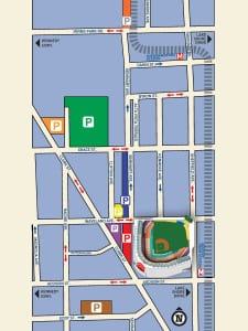 Wrigley Field Parking Map