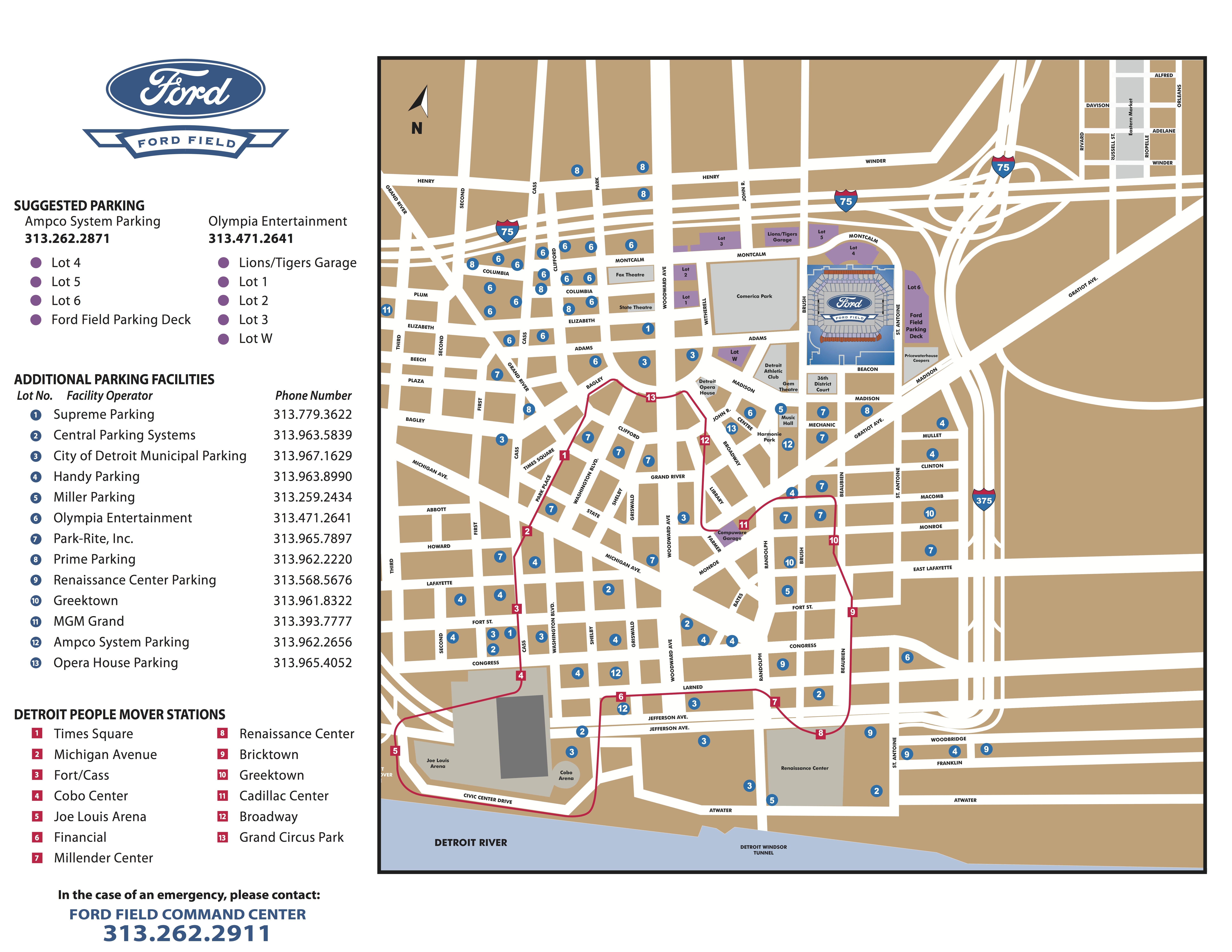 2010 parking map Stadium Parking Guides