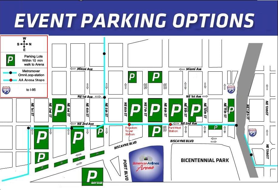 Ud Arena Parking Map