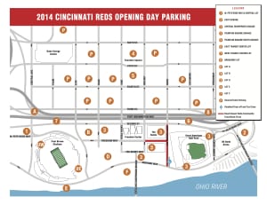 parking great american ball park reds opening downtown gabp parade map cincinnati ballpark around east games stadium otr during garages