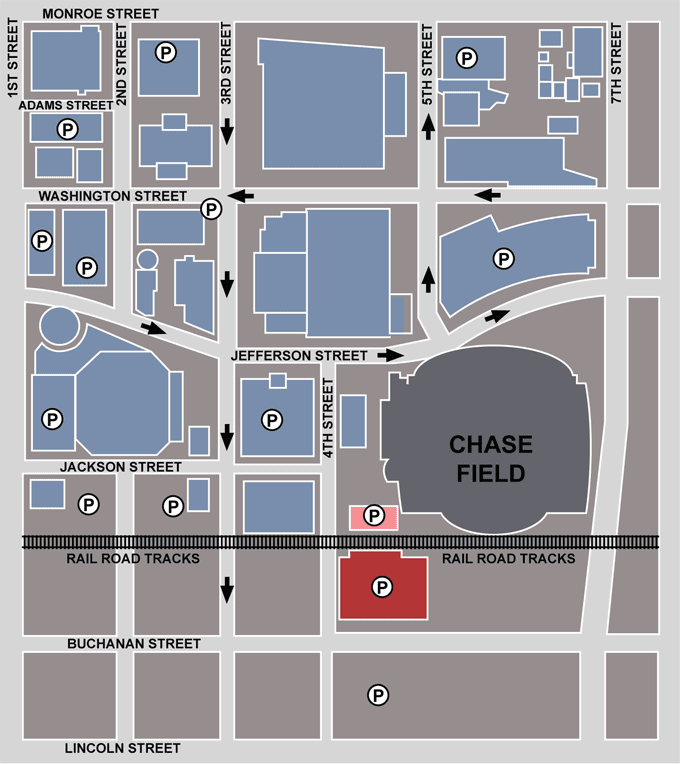 Chase Field Parking Map