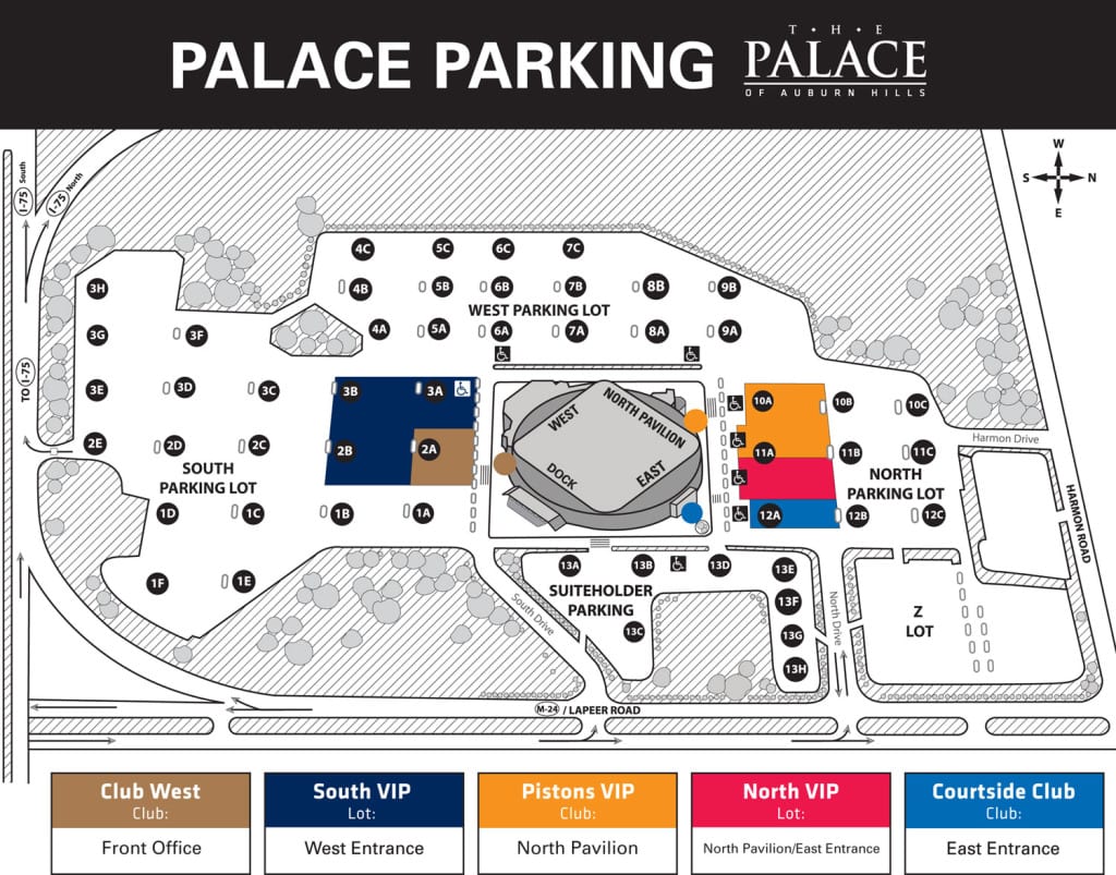 The Palace of Auburn Hills Parking