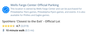 lincoln financial field closest to the exit lot on spothero